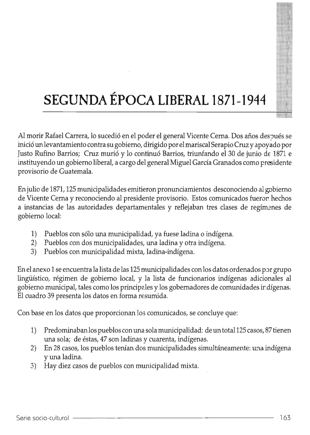 Segunda Época Liberal 1871-1944