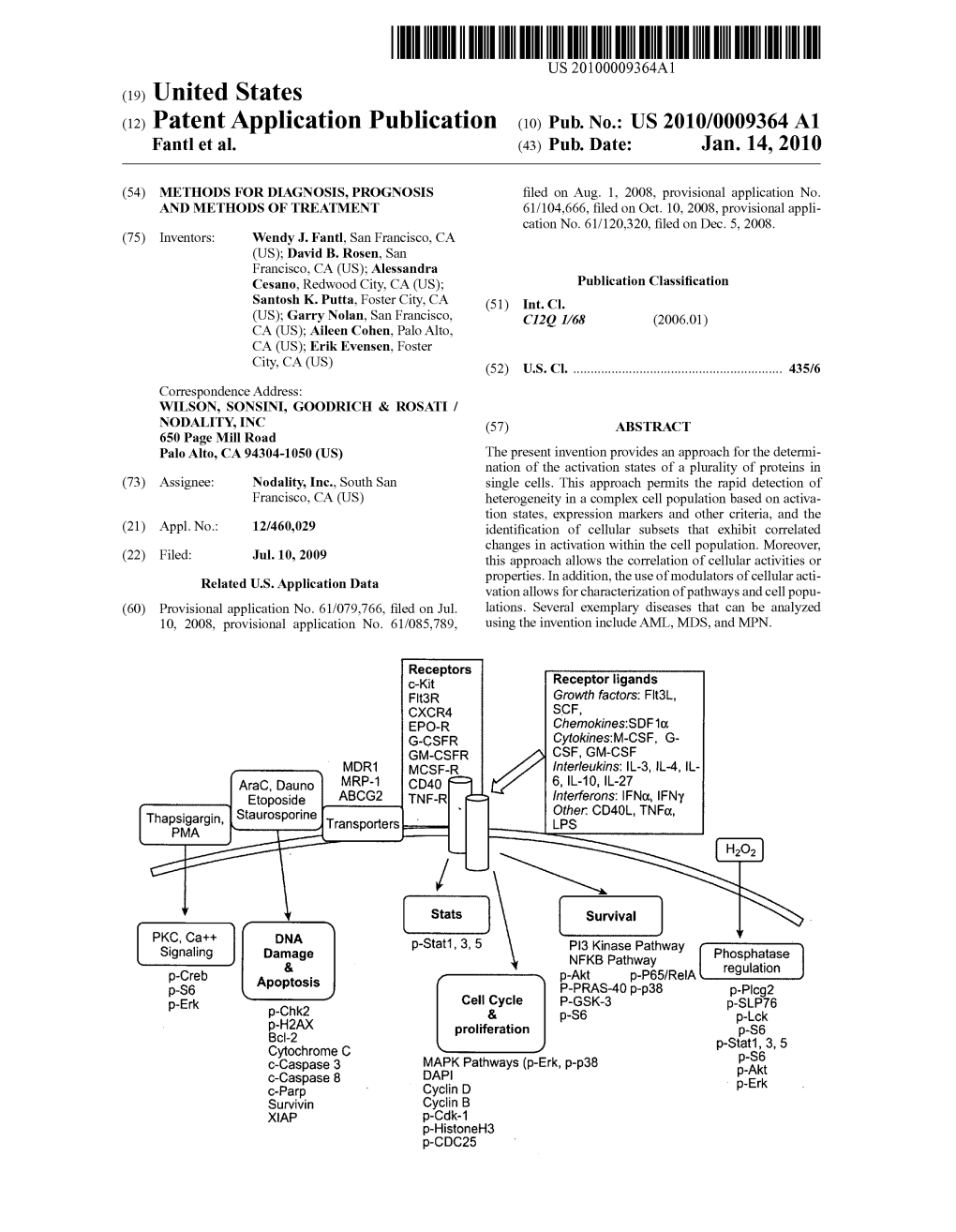 (12) Patent Application Publication (10) Pub. No.: US 2010/0009364 A1 Fant Et Al