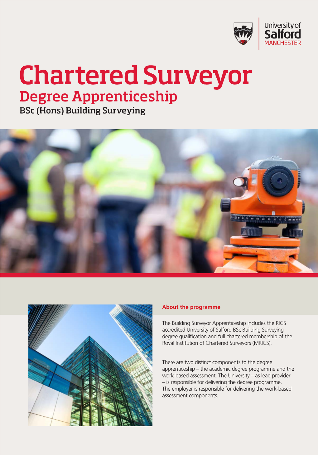 Chartered Surveyor Degree Apprenticeship Bsc (Hons) Building Surveying