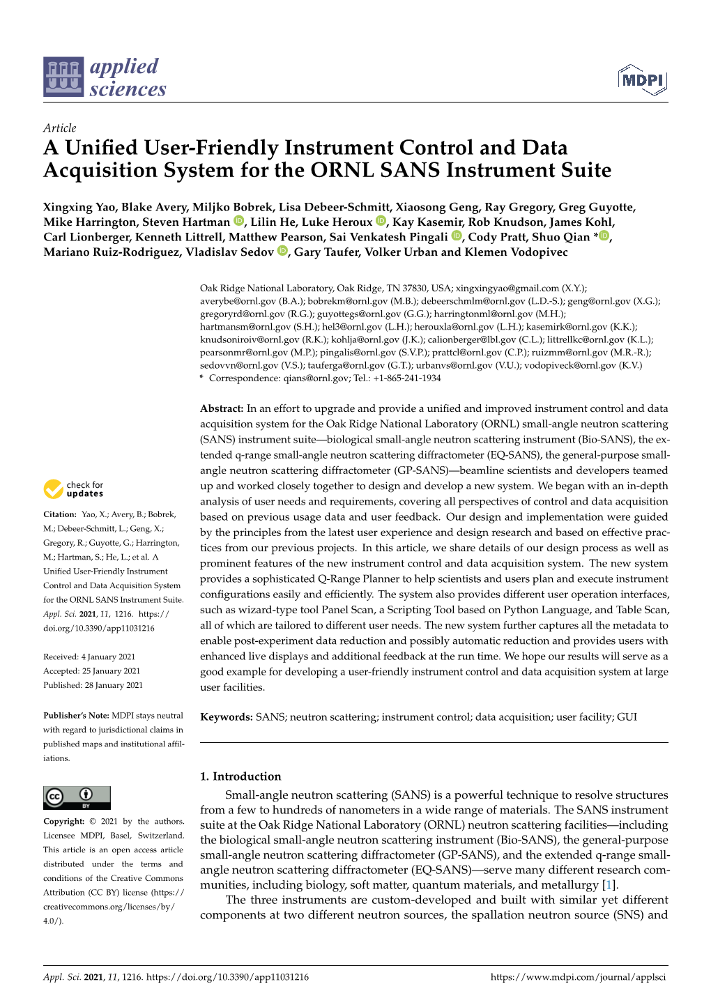A Unified User-Friendly Instrument Control and Data Acquisition System for the ORNL SANS Instrument Suite