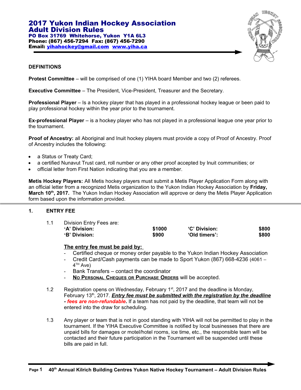 2007 Native Tournament Rules