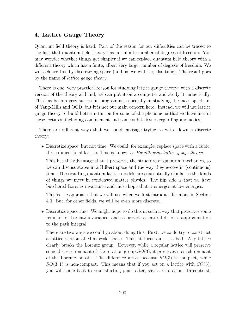 4. Lattice Gauge Theory