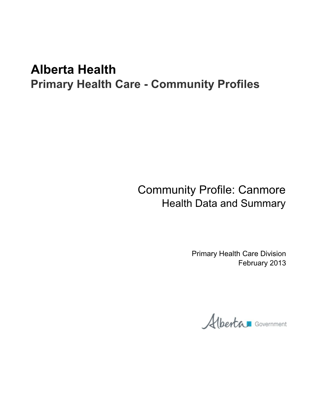 Primary Health Care Community Profile