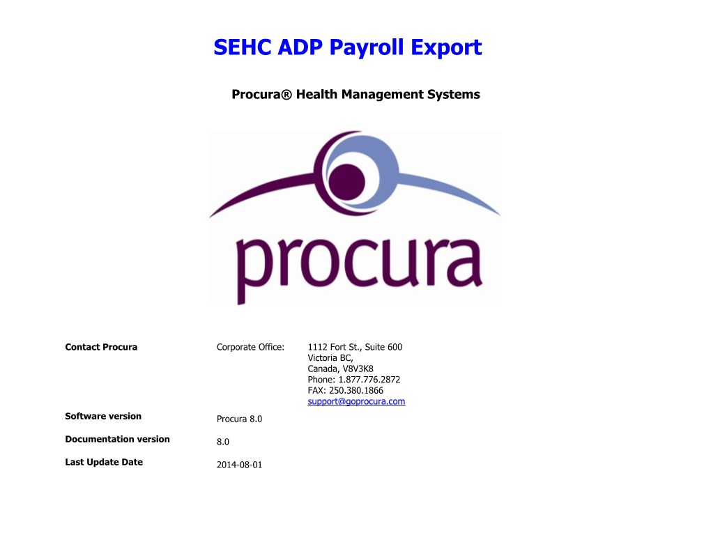 SEHC ADP Payroll Export