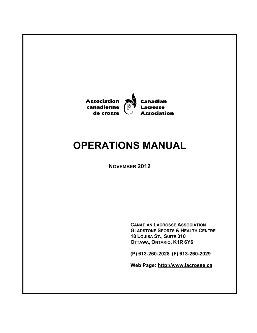 Operations Manual