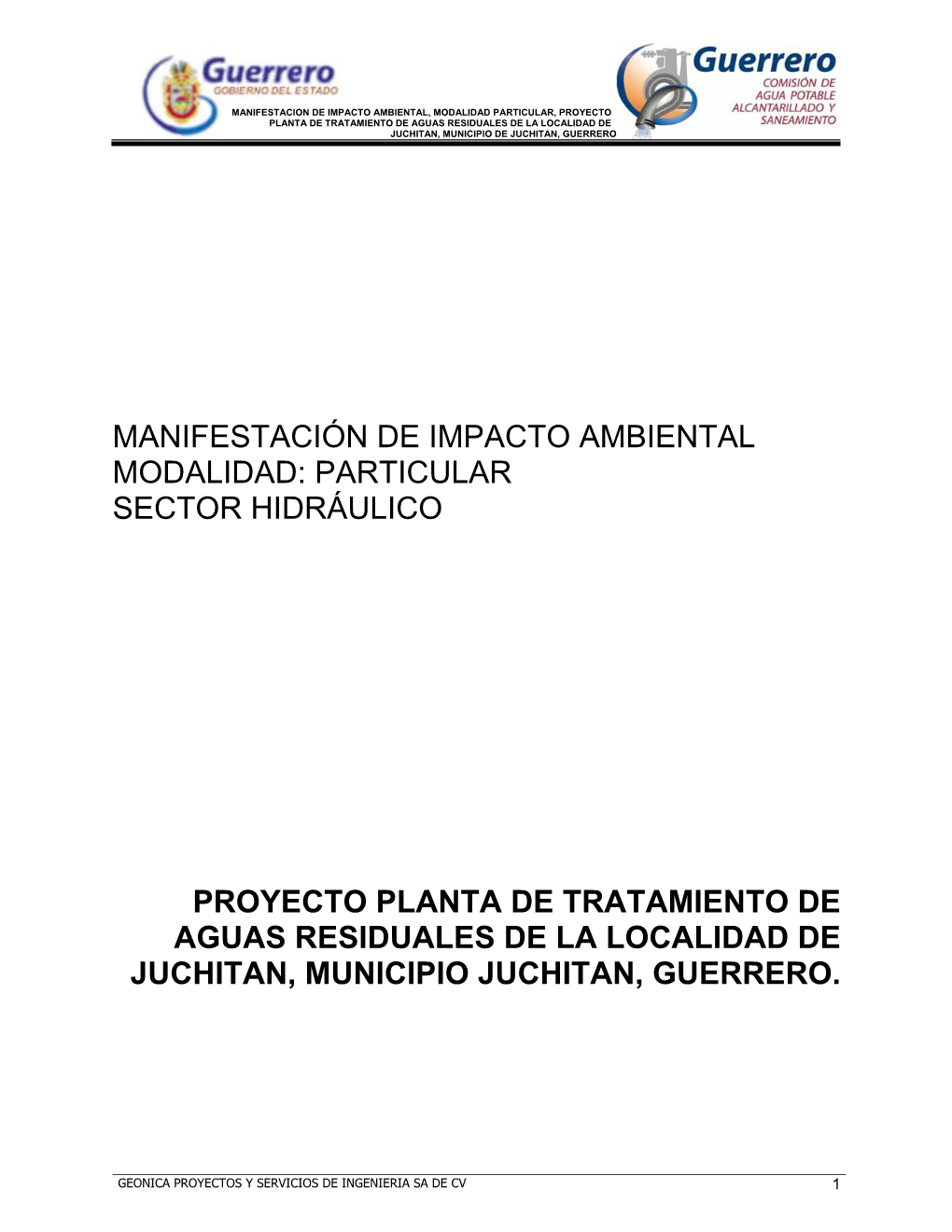 Planta De Tratamiento De Aguas Residuales De La Localidad De Juchitan, Municipio De Juchitan, Guerrero