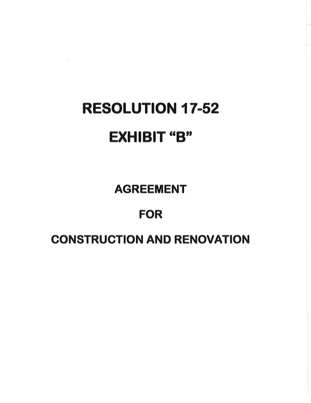 Resolution 17-52 Exhibit ''B