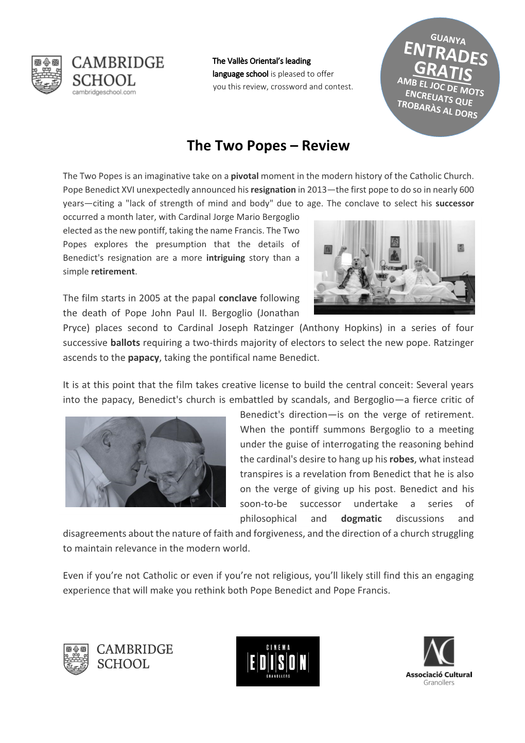 The Two Popes – Review