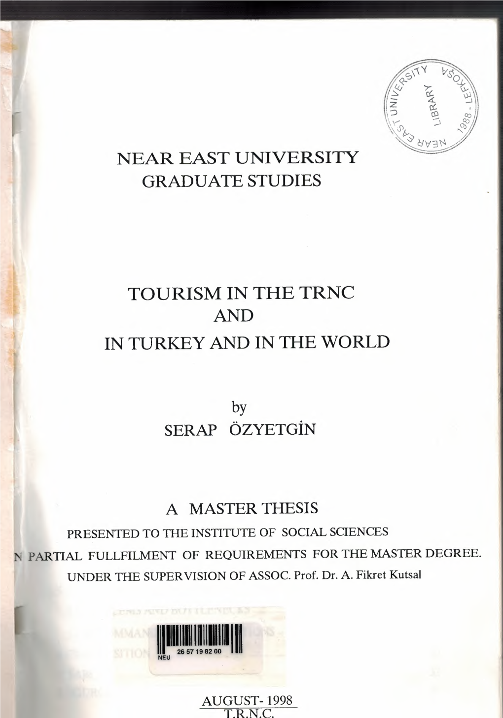 TOURISM in the TRNC By