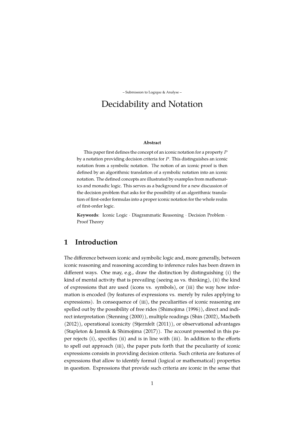 Decidability and Notation