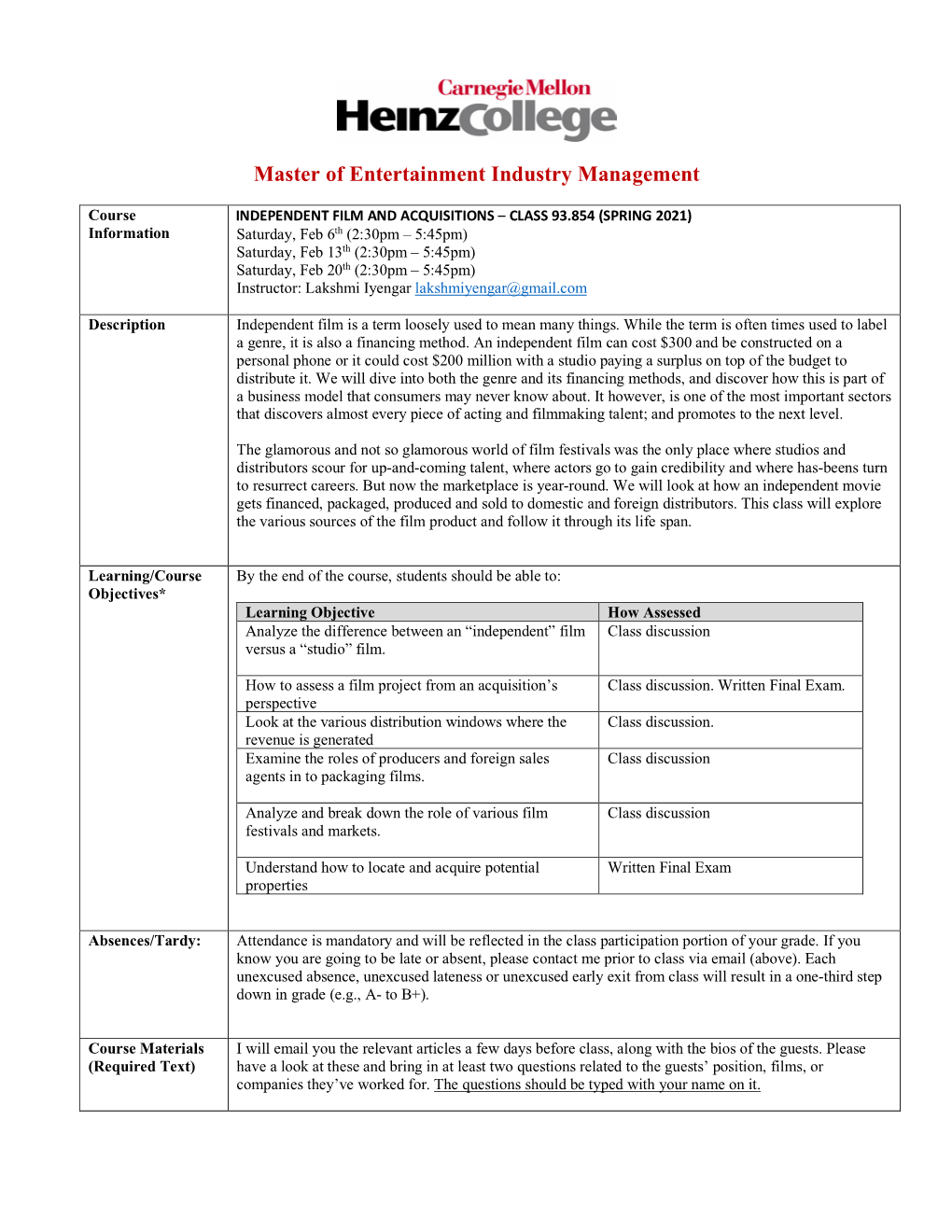 Syllabus (Lakshmi Iyengar