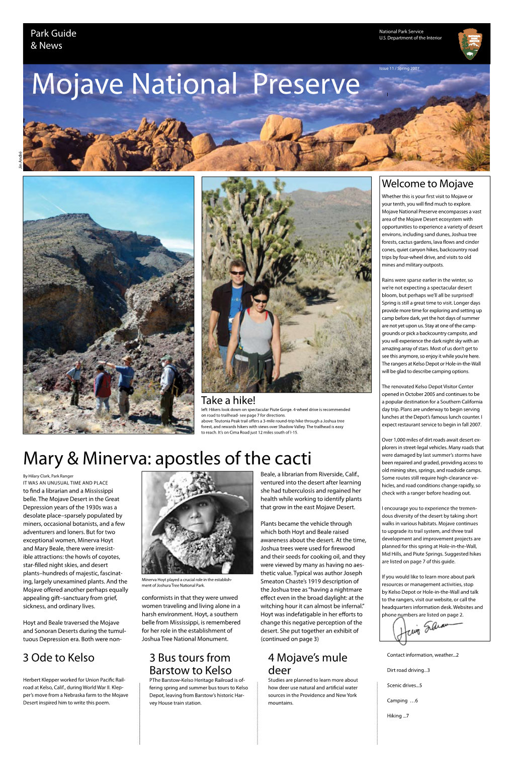 Mojave National Preserve Issue 11 / Spring 2007