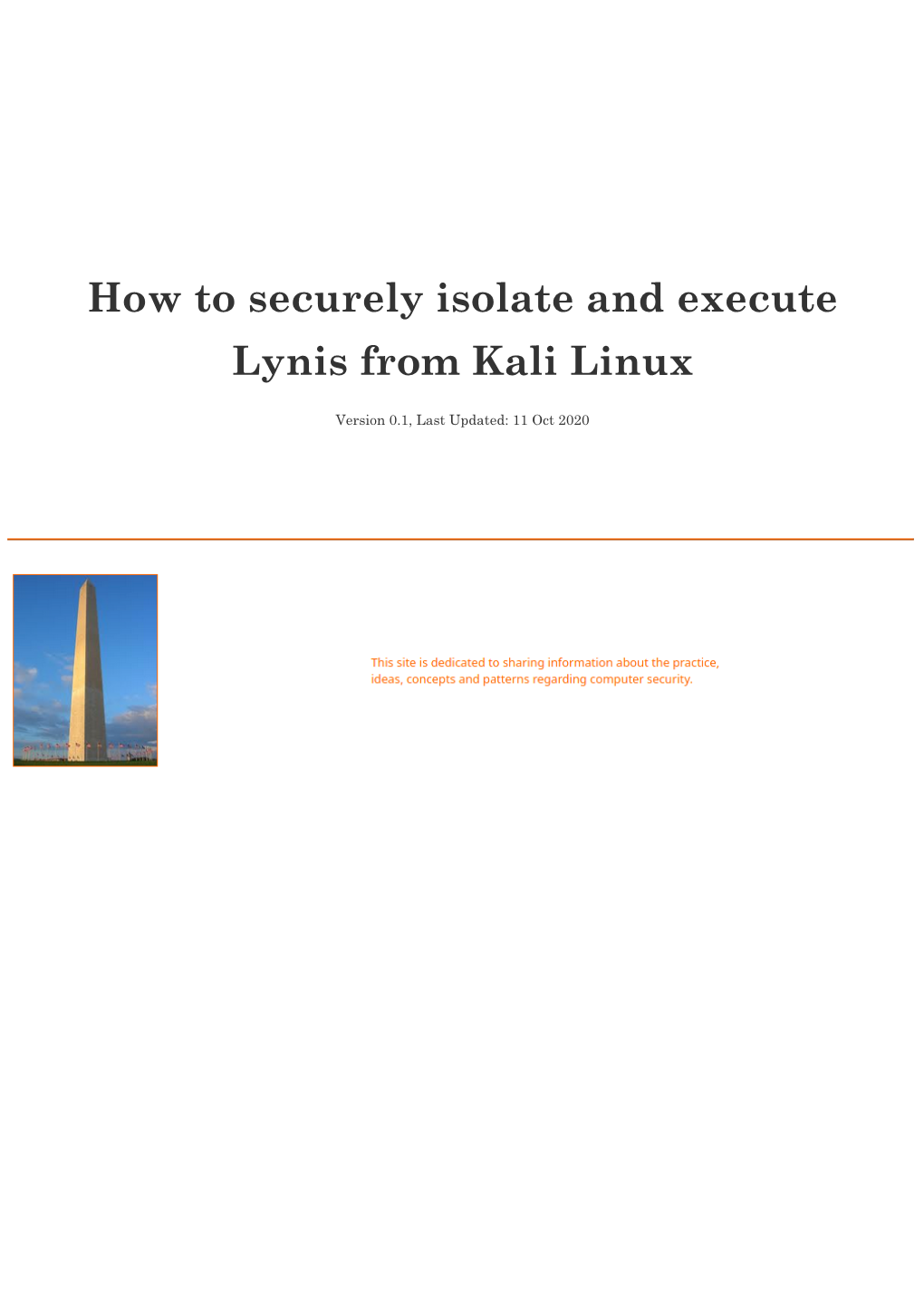 How to Securely Isolate and Execute Lynis from Kali Linux