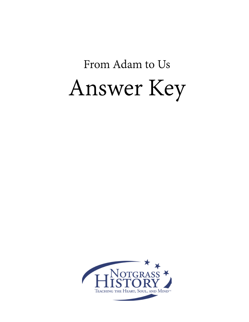 Answer Key from Adam to Us Answer Key