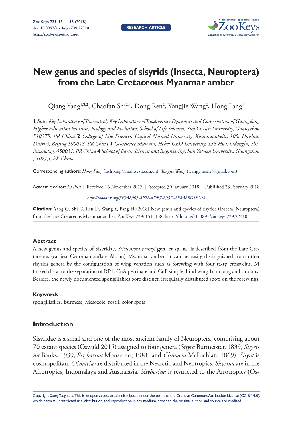 From the Late Cretaceous Myanmar Amber