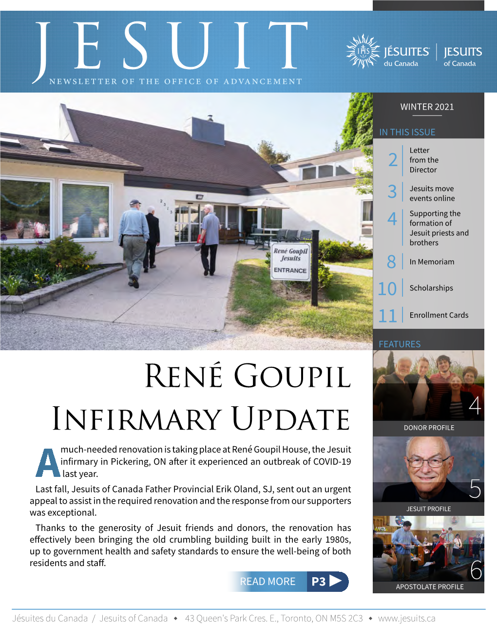 René Goupil Infirmary Update