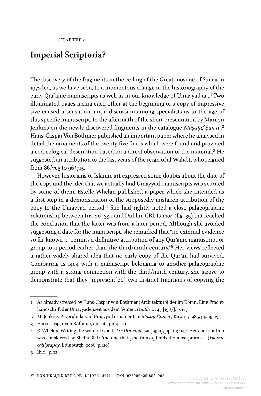 Downloaded from Brill.Com09/29/2021 02:16:07AM Via Free Access 108 Chapter 4