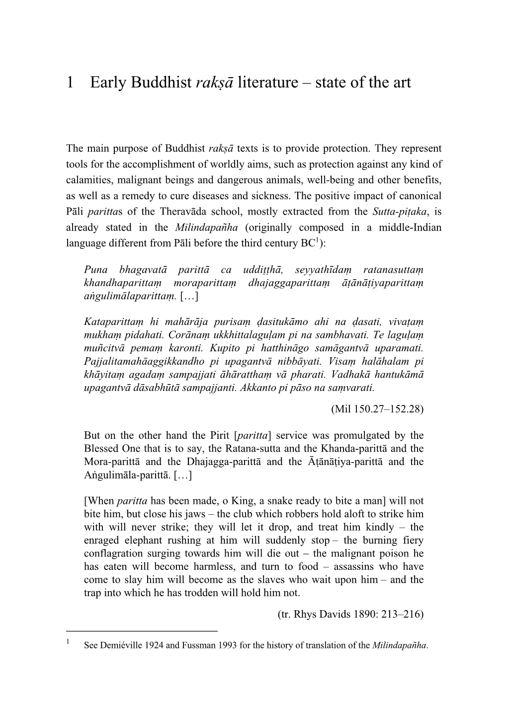 The Bhadrakarātrī-Sūtra: Apotropic Scriptures in Early Indian Buddhism