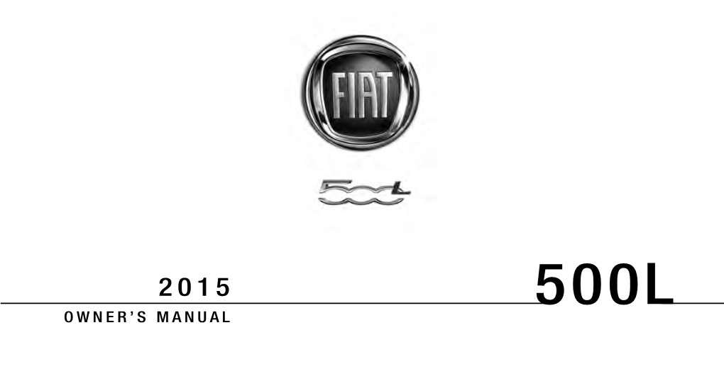 2015 FIAT 500L Owner's Manual