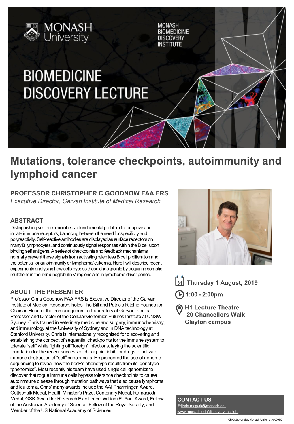 Mutations, Tolerance Checkpoints, Autoimmunity and Lymphoid Cancer