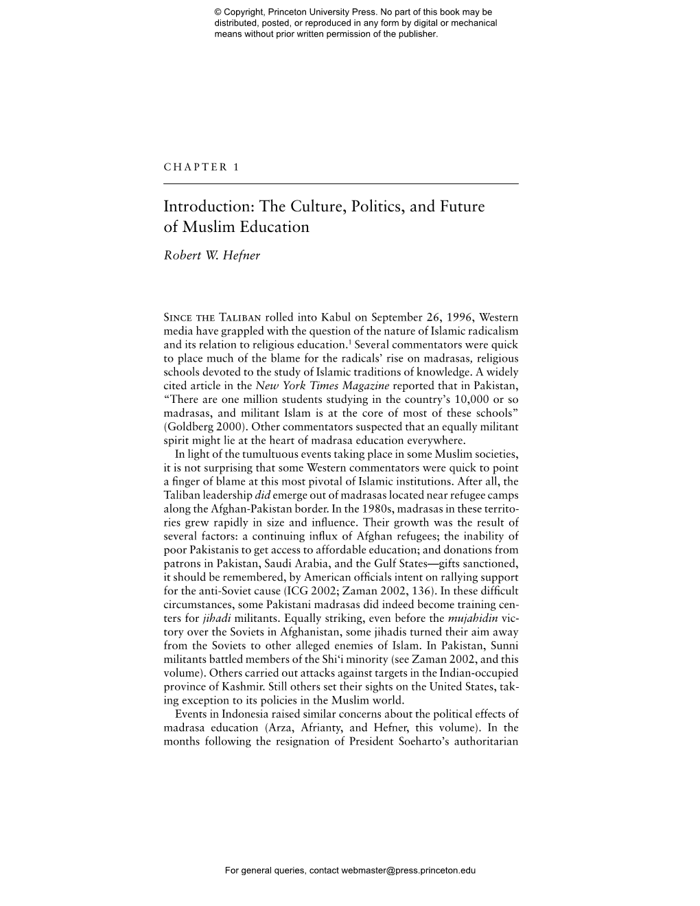 The Culture, Politics, and Future of Muslim Education