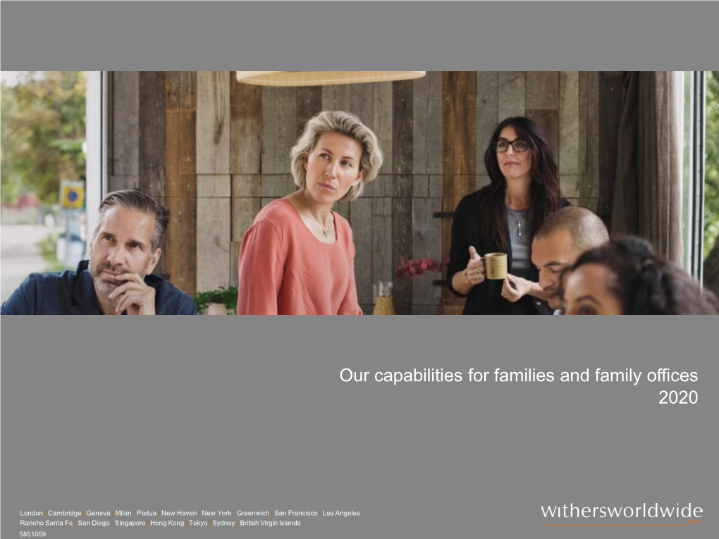 Our Capabilities for Families and Family Offices 2020