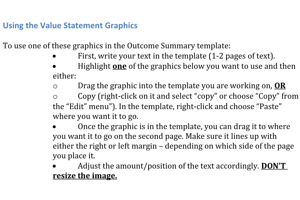 Using the Value Statement Graphics