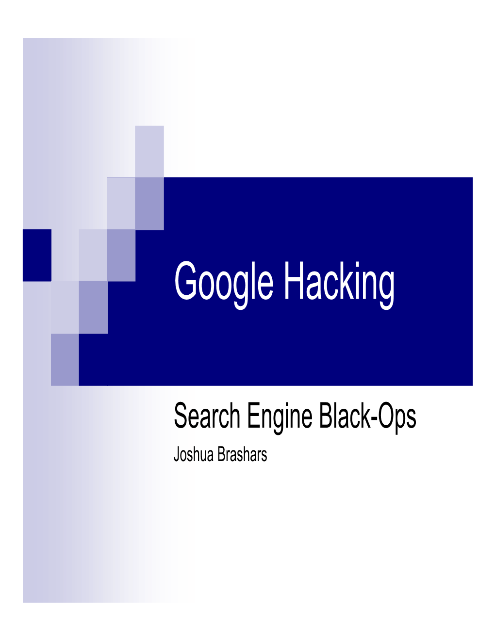 Google Hacking