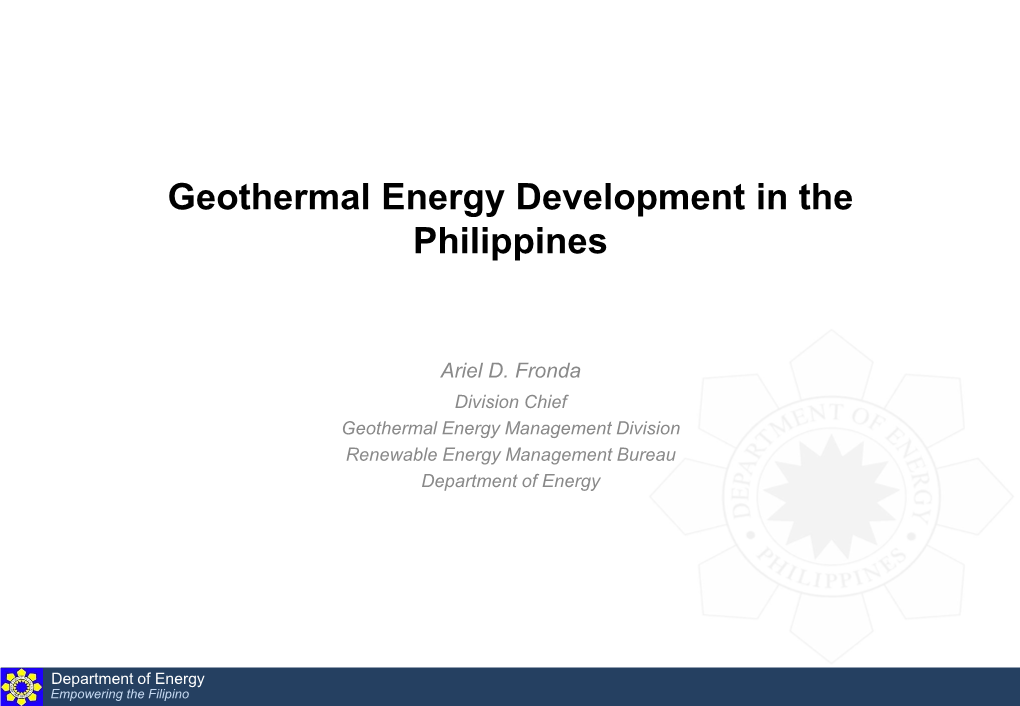 2.2 Geothermal Roadmap Epower Iloilo2018