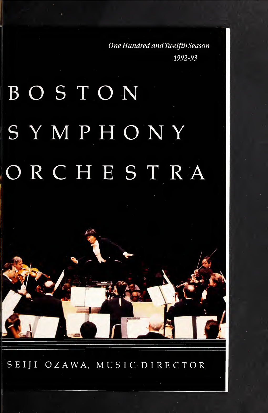 Boston Symphony Orchestra Concert Programs, Season 112, 1992-1993