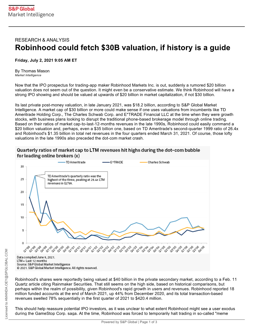 Robinhood Could Fetch $30B Valuation, If History Is a Guide