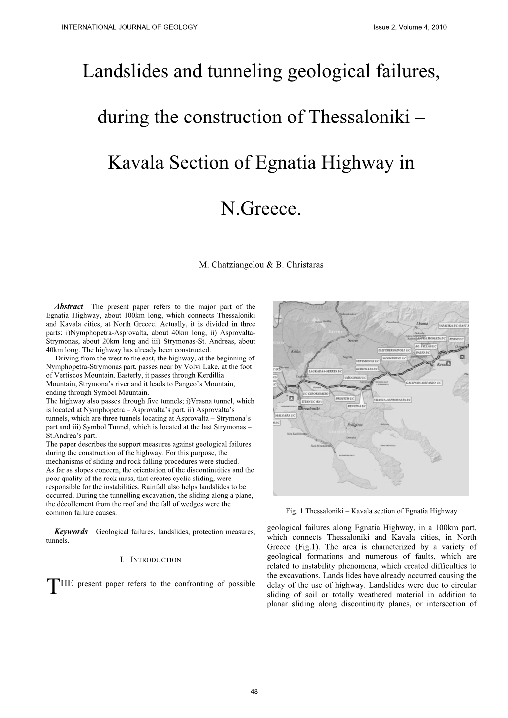 Landslides and Tunneling Geological Failures, During the Construction of Thessaloniki