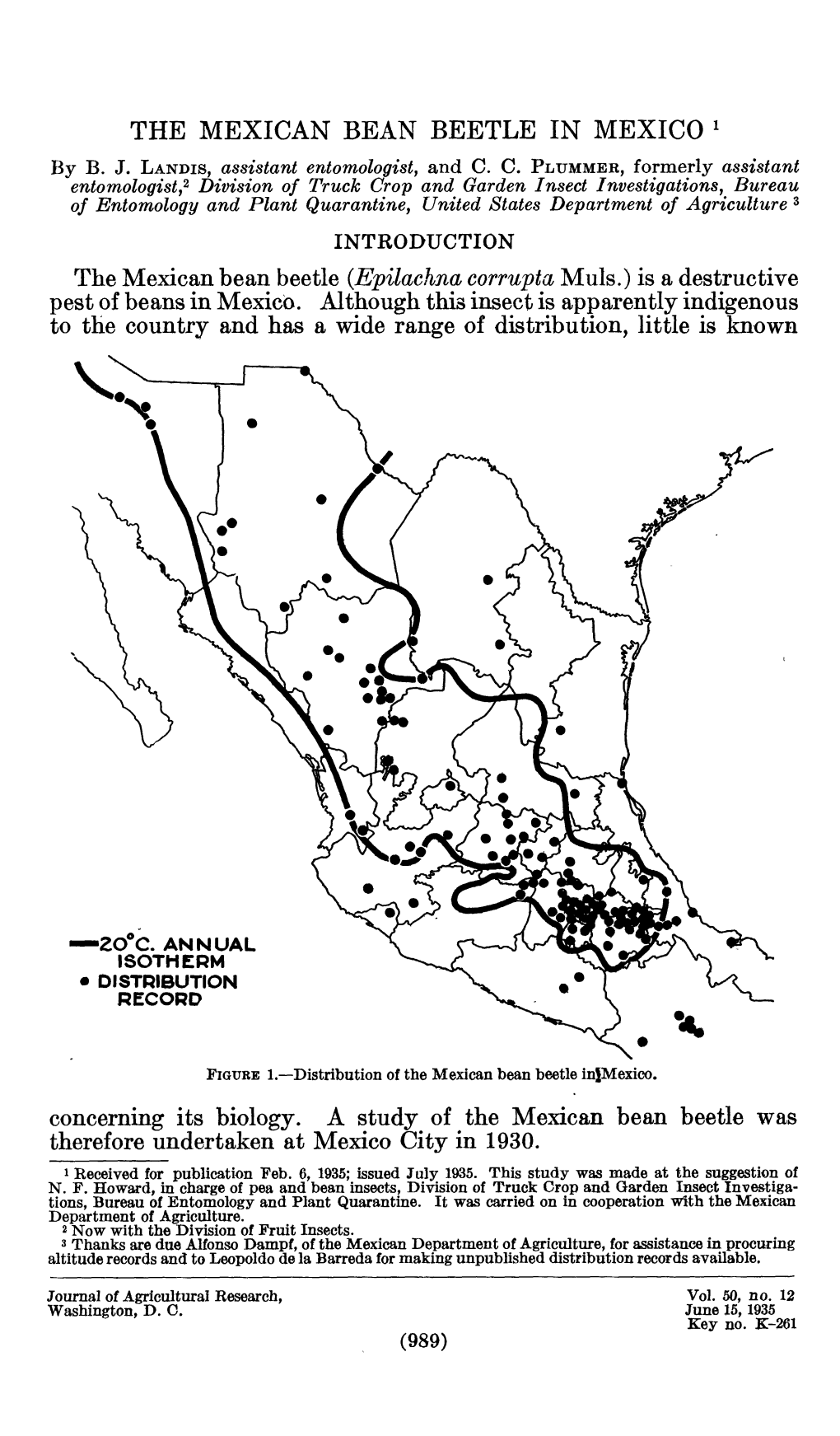 The Mexican Bean Beetle in Mexico '