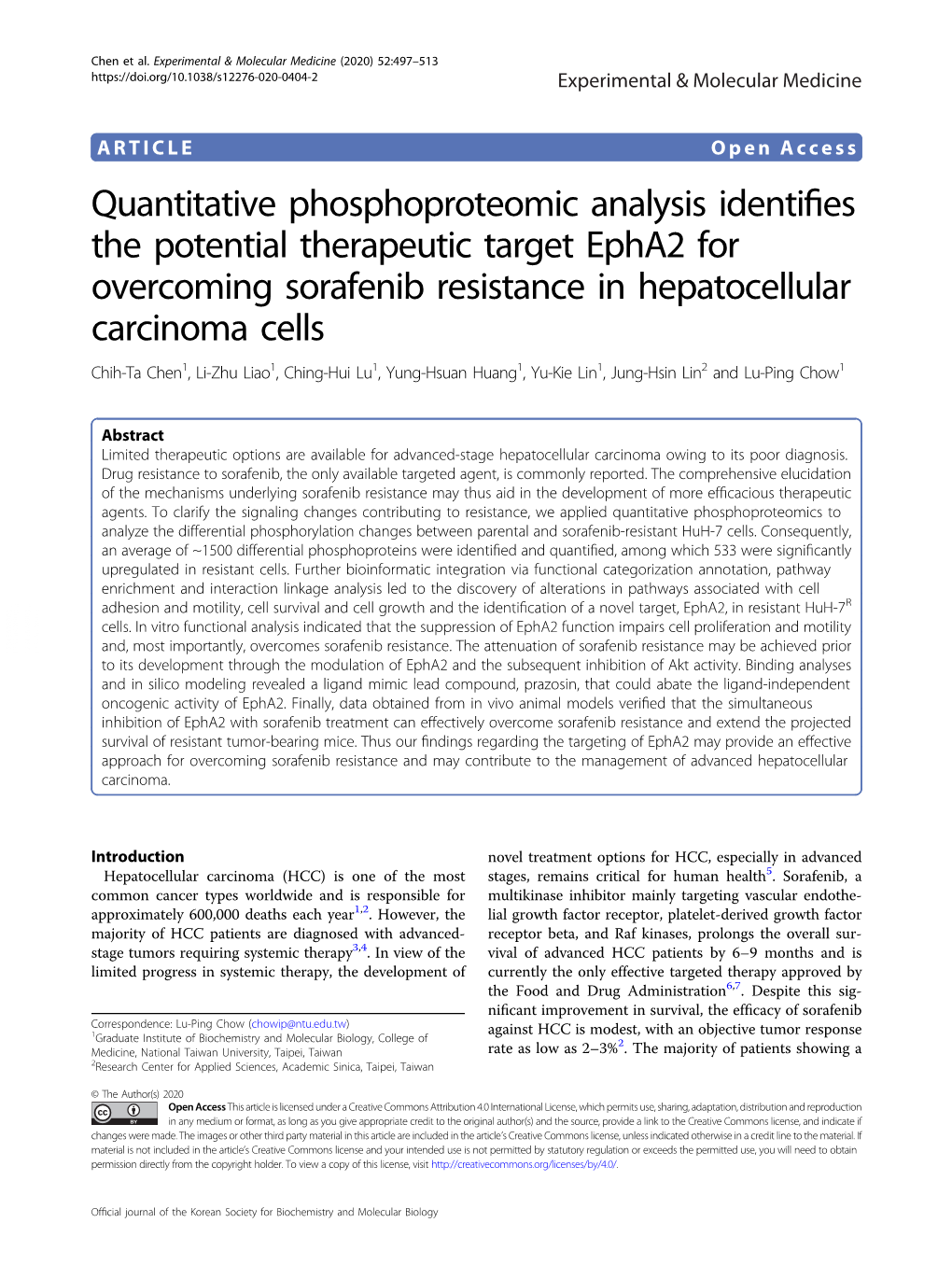 Quantitative Phosphoproteomic Analysis Identifies the Potential