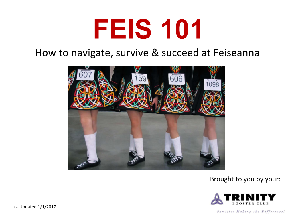 FEIS 101 How to Navigate, Survive & Succeed at Feiseanna