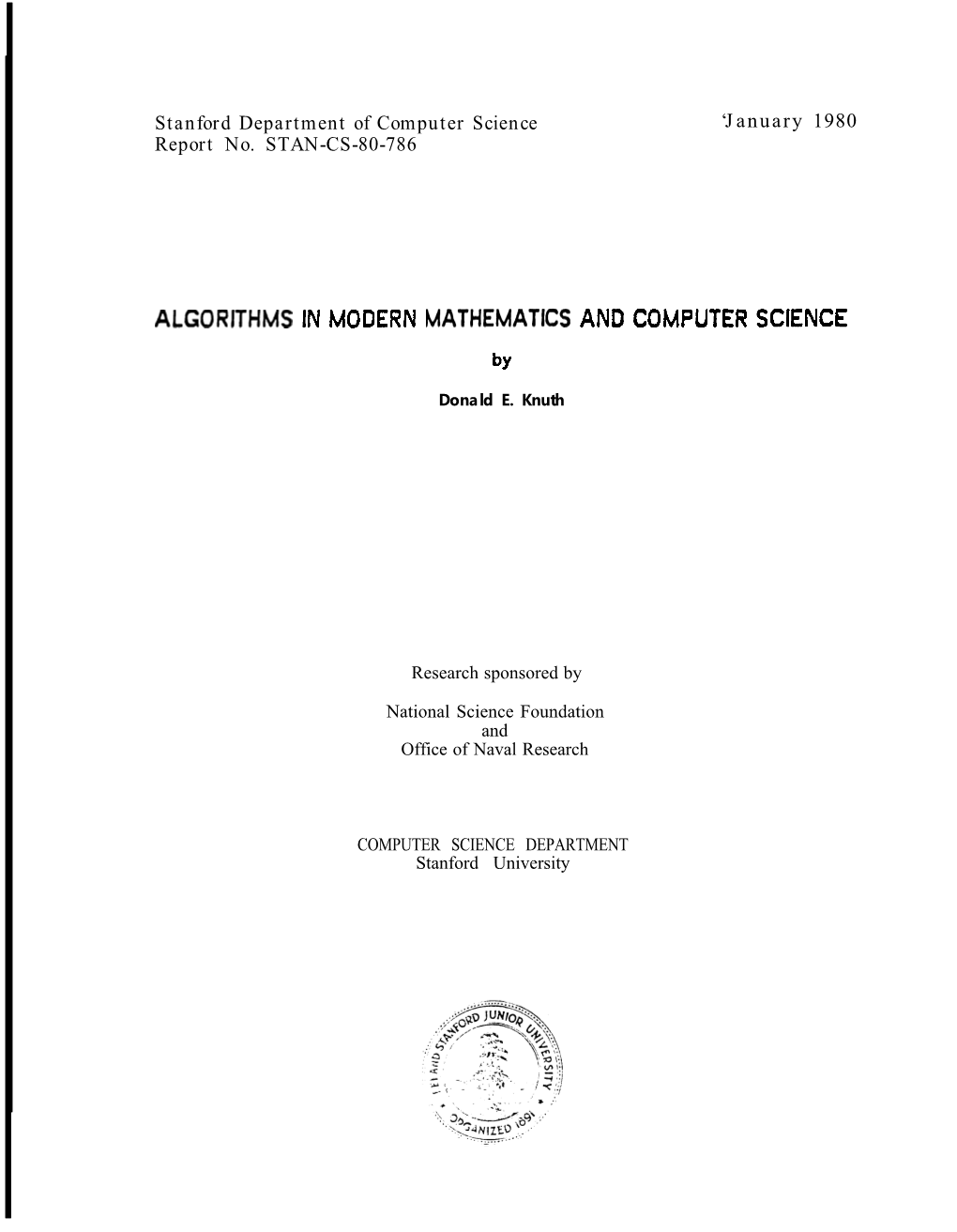 Algorithms in Modern Mathematics and Computer Science