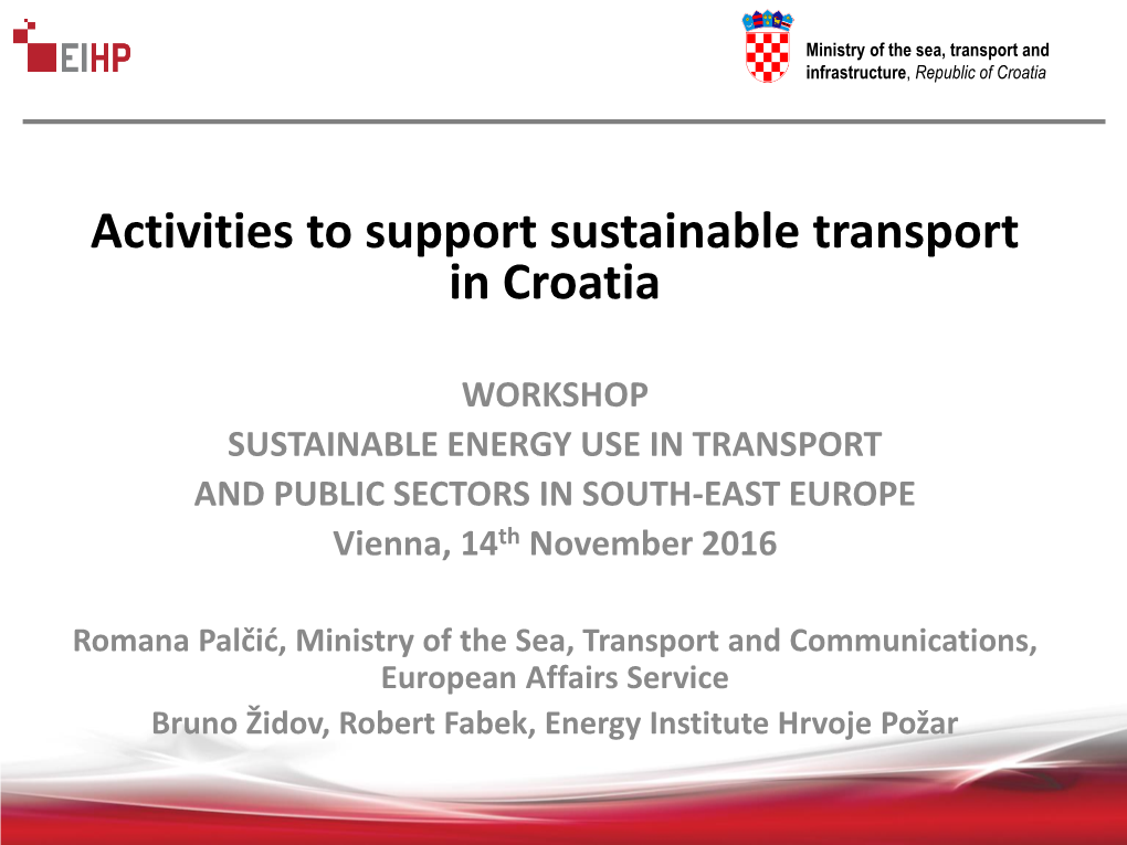 Sustainable Transport in Croatia