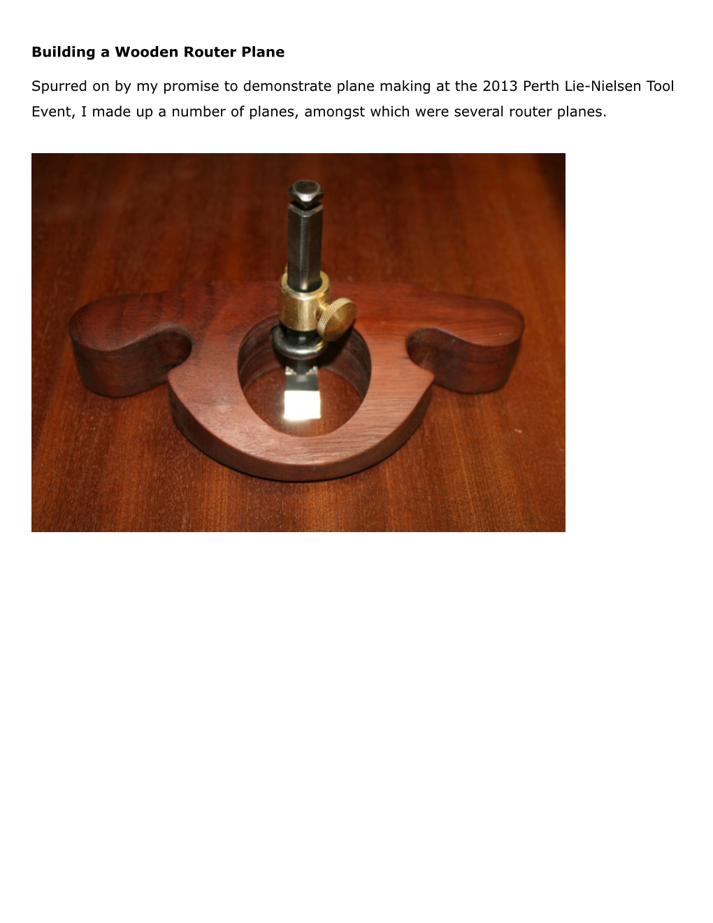 Building a Wooden Router Plane.Pdf