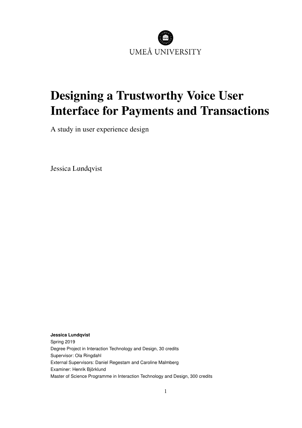 Designing a Trustworthy Voice User Interface for Payments and Transactions