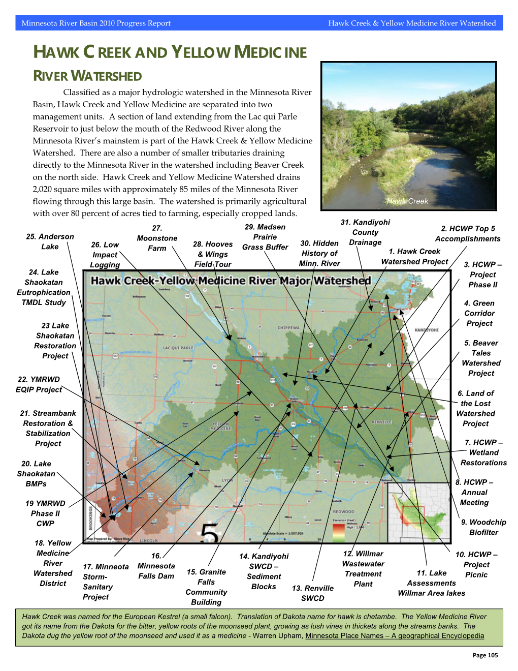 Hawk Creek and Yellow Medicine