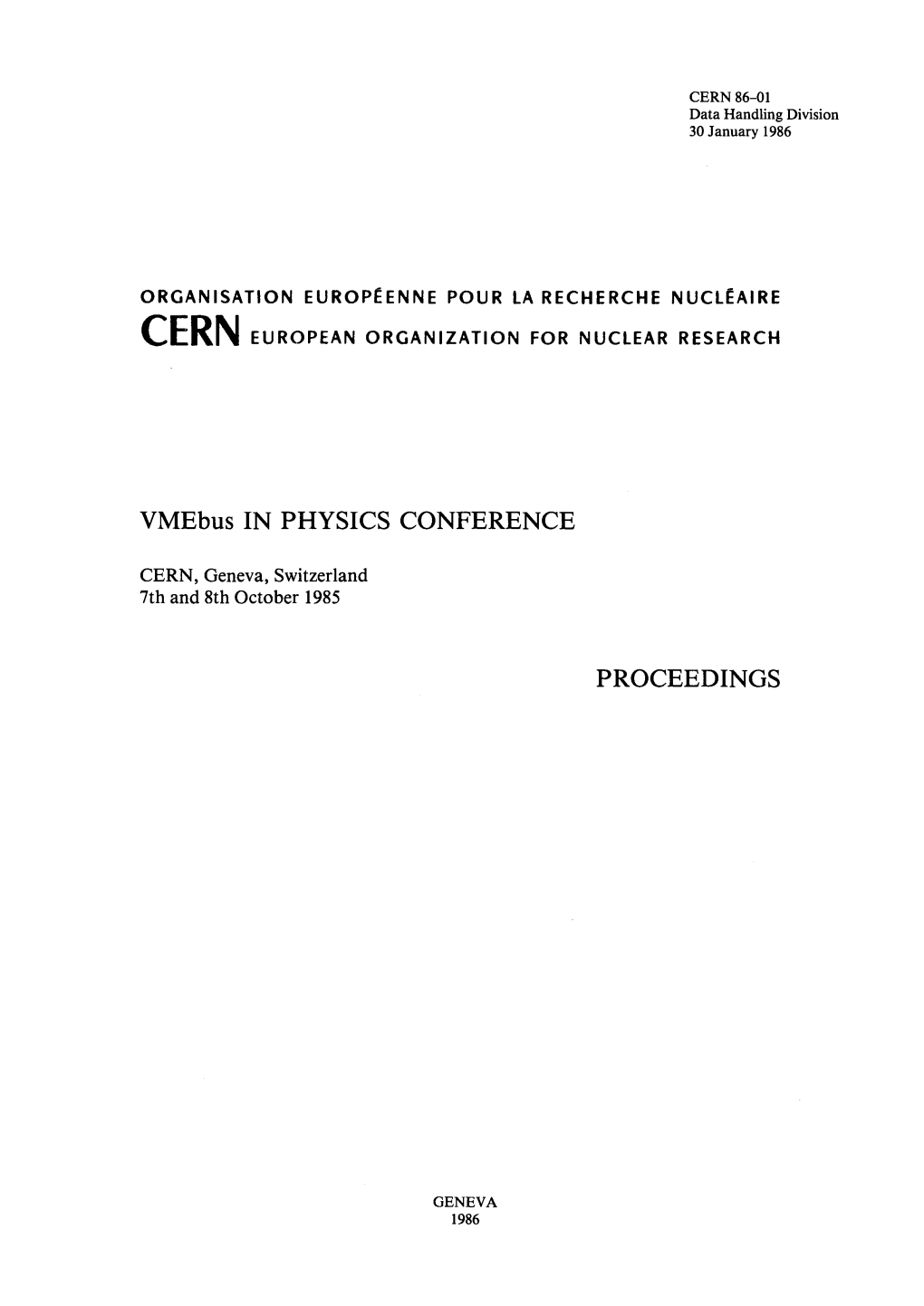 PRIAM and Vmebus at CERN 3 C