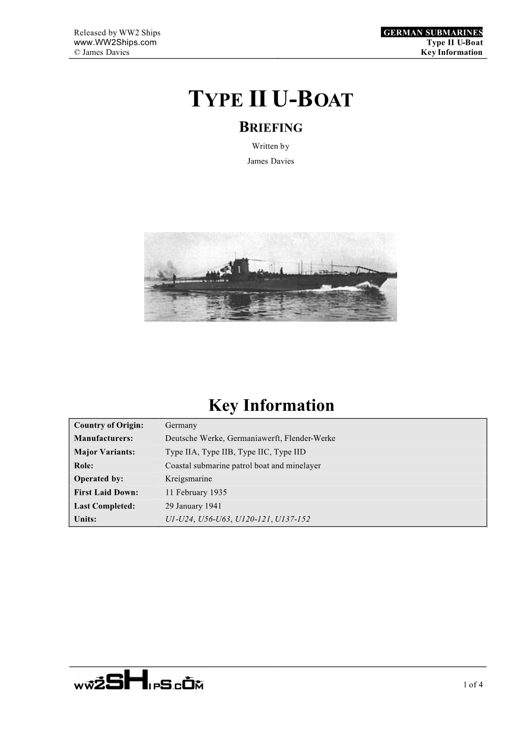 Type II U-Boat Short