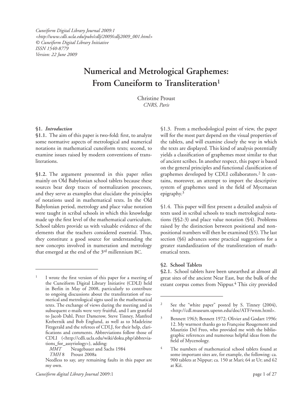 Numerical and Metrological Graphemes: from Cuneiform to Transliteration1