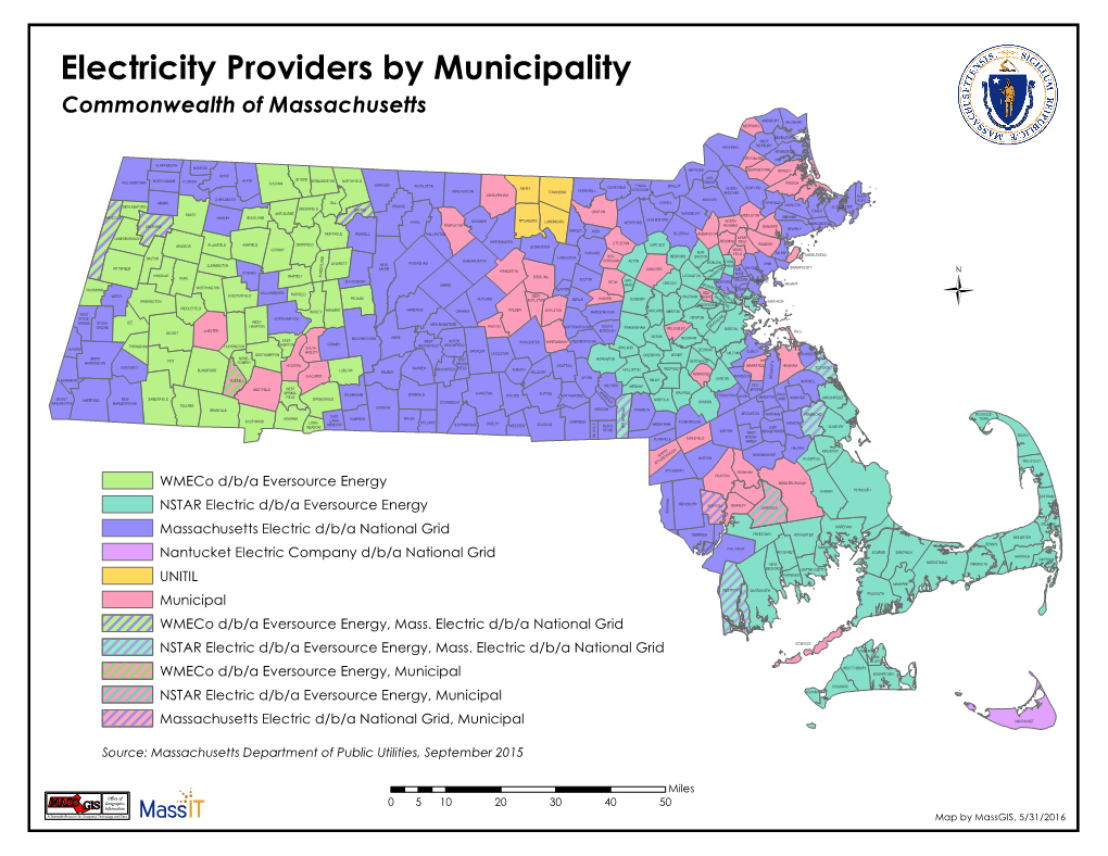 Electricity Providers by Municipality Commonwealth of Massachusetts AMESBURY SALISBURY MERRIMAC