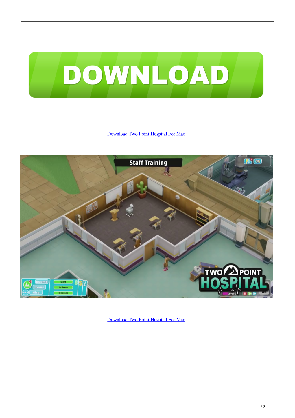 Download Two Point Hospital for Mac