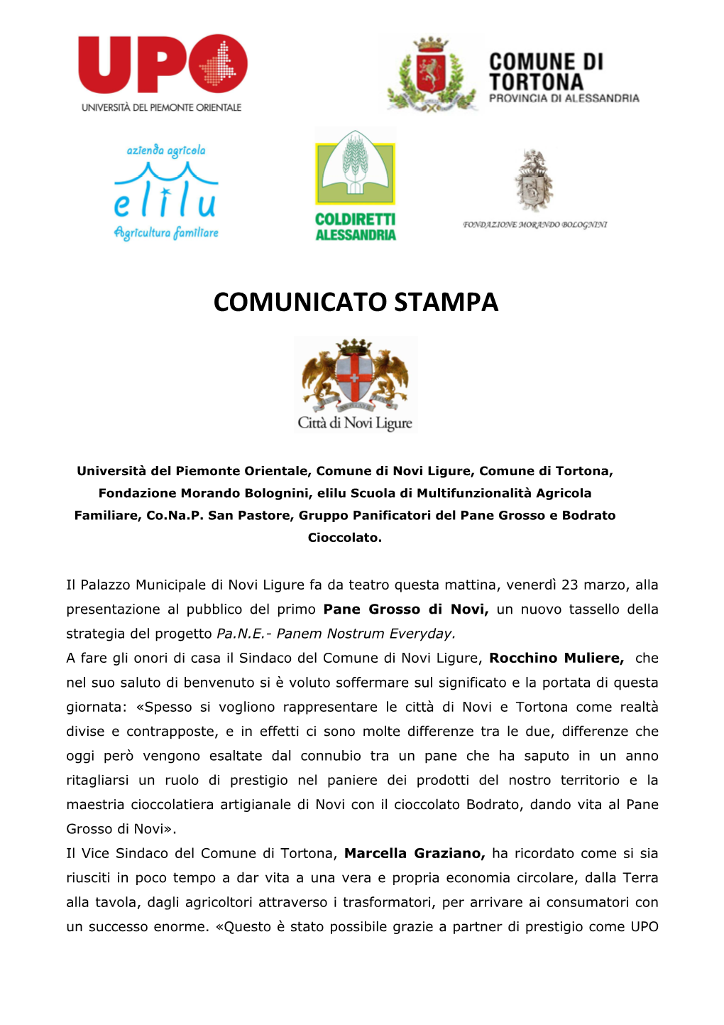 Comunicato Stampa