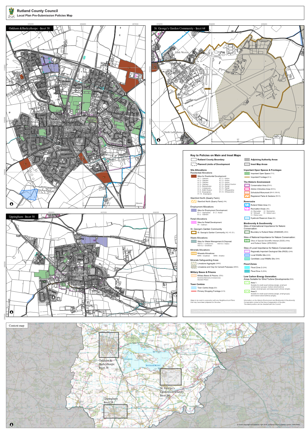 Rutland Local Plan (Regulation 19): Policy Main Map Side 2