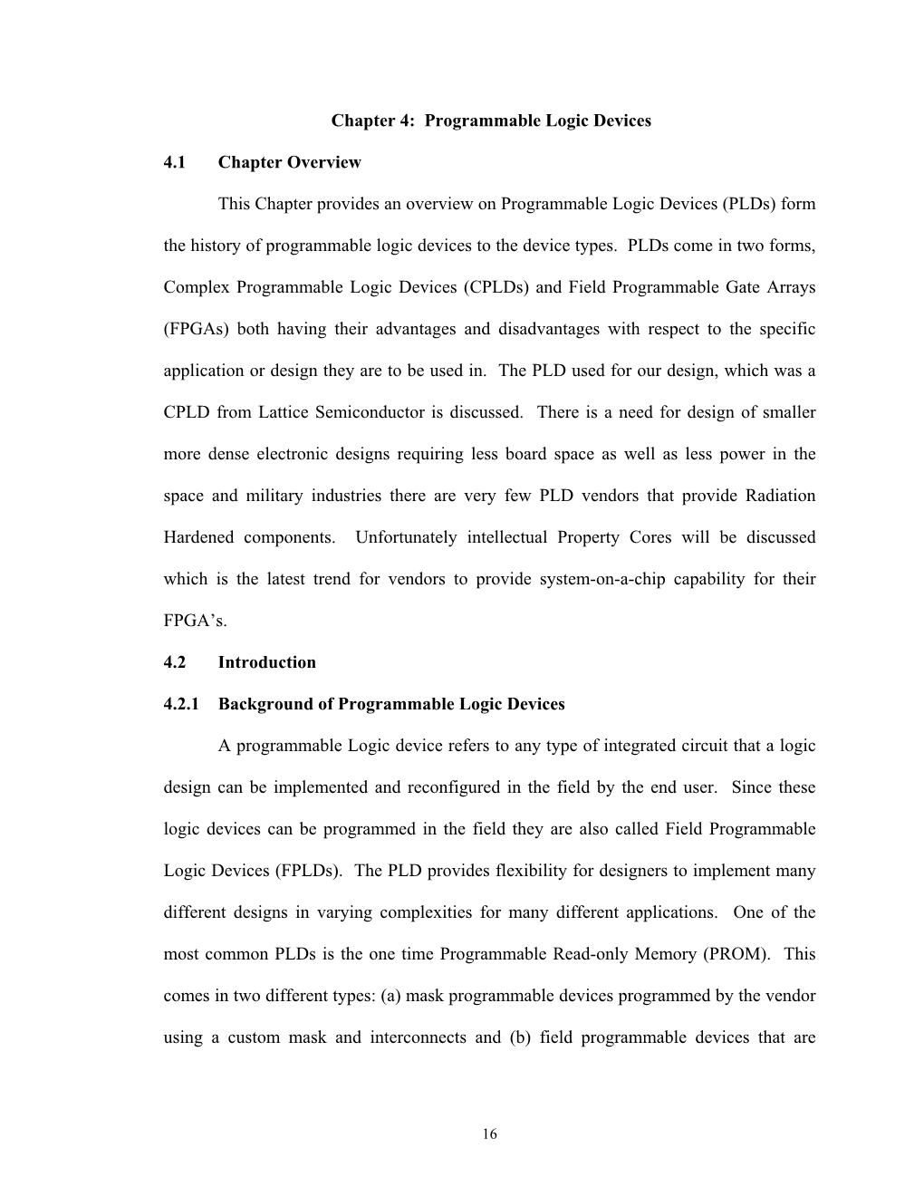 Chapter 4: Programmable Logic Devices