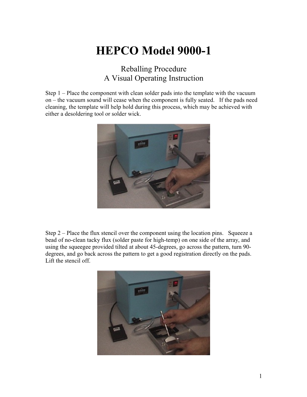 Reballing Procedure