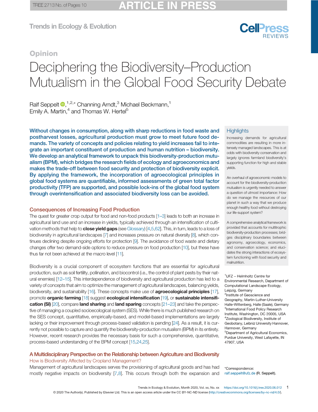 Deciphering the Biodiversity-Production Mutualism